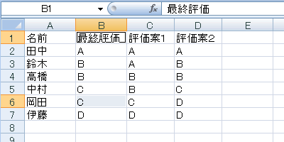 エクセル 2007 ジャンプで選択:定数、数式のセル