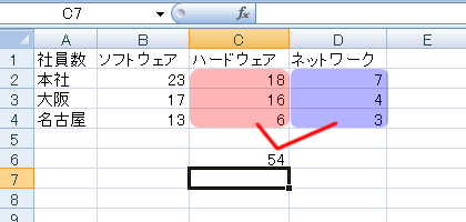 エクセル 2007 名前を数式に利用する
